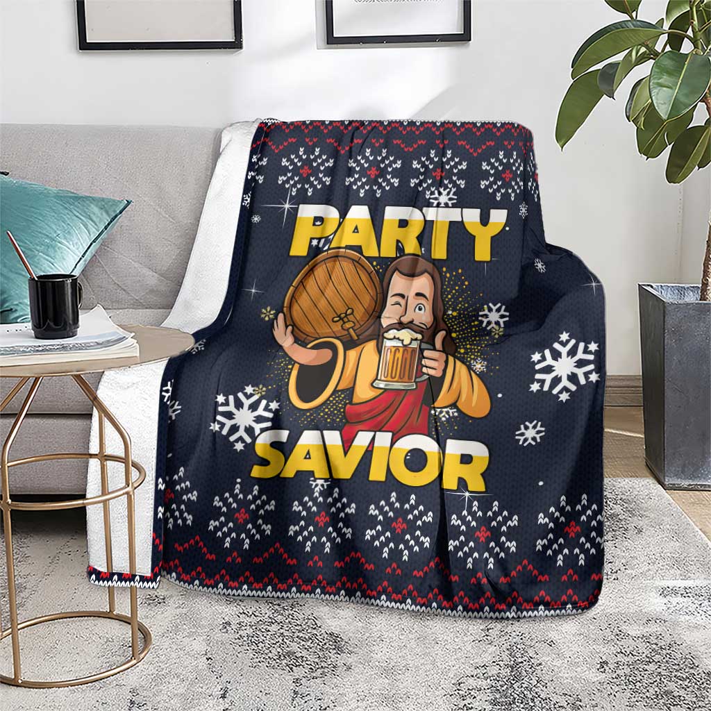 Jesus Party Savior Christmas Blanket Funny Xmas Holiday Patterns - Wonder Print Shop