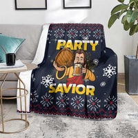 Jesus Party Savior Christmas Blanket Funny Xmas Holiday Patterns - Wonder Print Shop
