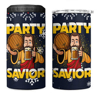 Jesus Party Savior Christmas 4 in 1 Can Cooler Tumbler Funny Xmas Holiday Patterns - Wonder Print Shop
