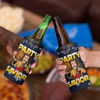 Jesus Party Savior Christmas 4 in 1 Can Cooler Tumbler Funny Xmas Holiday Patterns - Wonder Print Shop