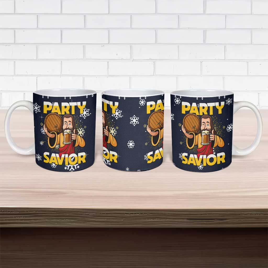 Jesus Party Savior Christmas Ceramic Mug Funny Xmas Holiday Patterns - Wonder Print Shop