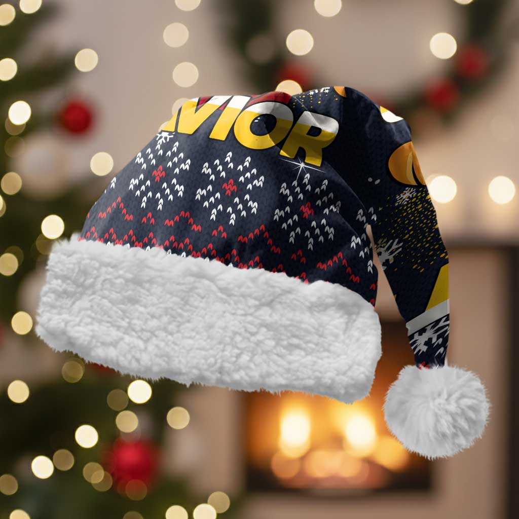 Jesus Party Savior Christmas Santa Hat Funny Xmas Holiday Patterns - Wonder Print Shop