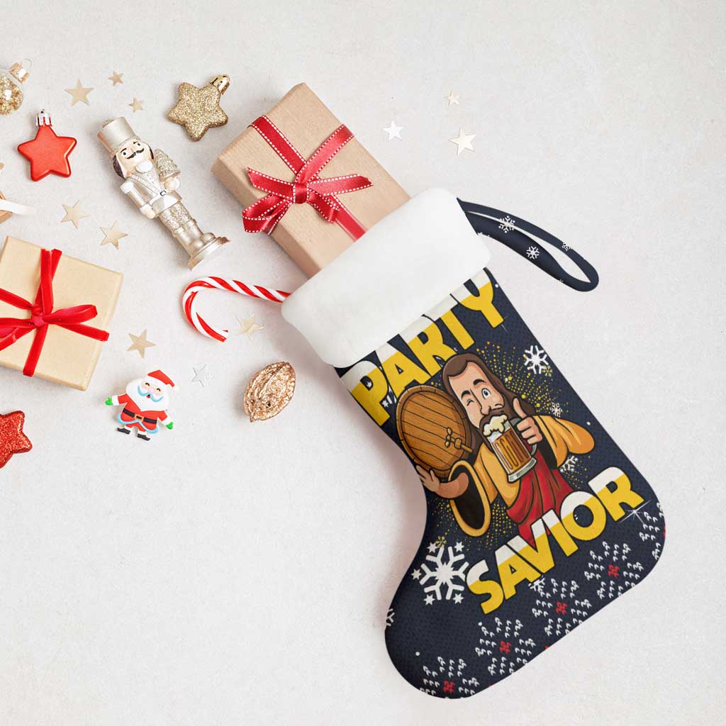 Jesus Party Savior Christmas Stocking Funny Xmas Holiday Patterns - Wonder Print Shop