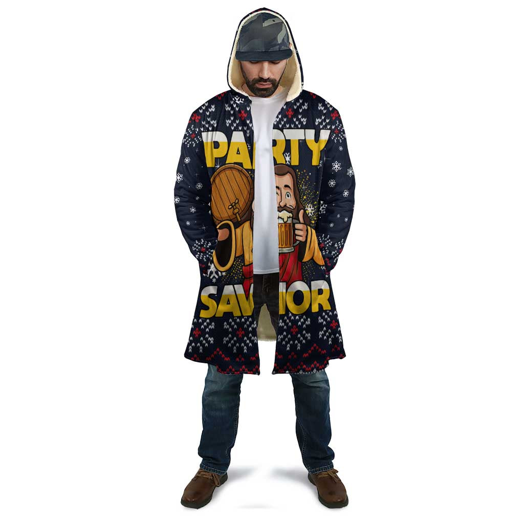 Jesus Party Savior Christmas Cloak Funny Xmas Holiday Patterns - Wonder Print Shop