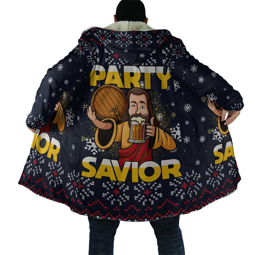 Jesus Party Savior Christmas Cloak Funny Xmas Holiday Patterns - Wonder Print Shop