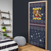 Jesus Party Savior Christmas Door Cover Funny Xmas Holiday Patterns - Wonder Print Shop