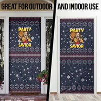 Jesus Party Savior Christmas Door Cover Funny Xmas Holiday Patterns - Wonder Print Shop