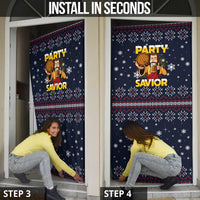 Jesus Party Savior Christmas Door Cover Funny Xmas Holiday Patterns - Wonder Print Shop