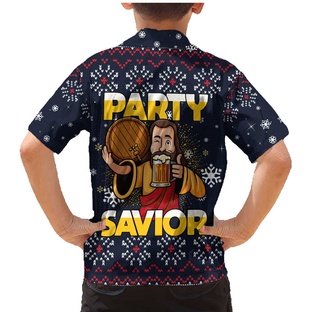 Jesus Party Savior Christmas Family Matching Mermaid Dress and Hawaiian Shirt Funny Xmas Holiday Patterns - Wonder Print Shop