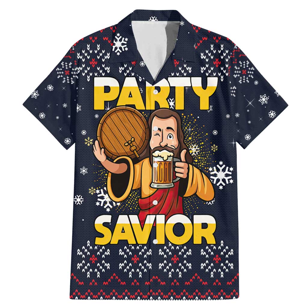 Jesus Party Savior Christmas Family Matching Mermaid Dress and Hawaiian Shirt Funny Xmas Holiday Patterns - Wonder Print Shop