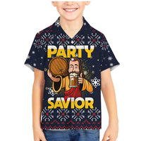 Jesus Party Savior Christmas Family Matching Mermaid Dress and Hawaiian Shirt Funny Xmas Holiday Patterns - Wonder Print Shop