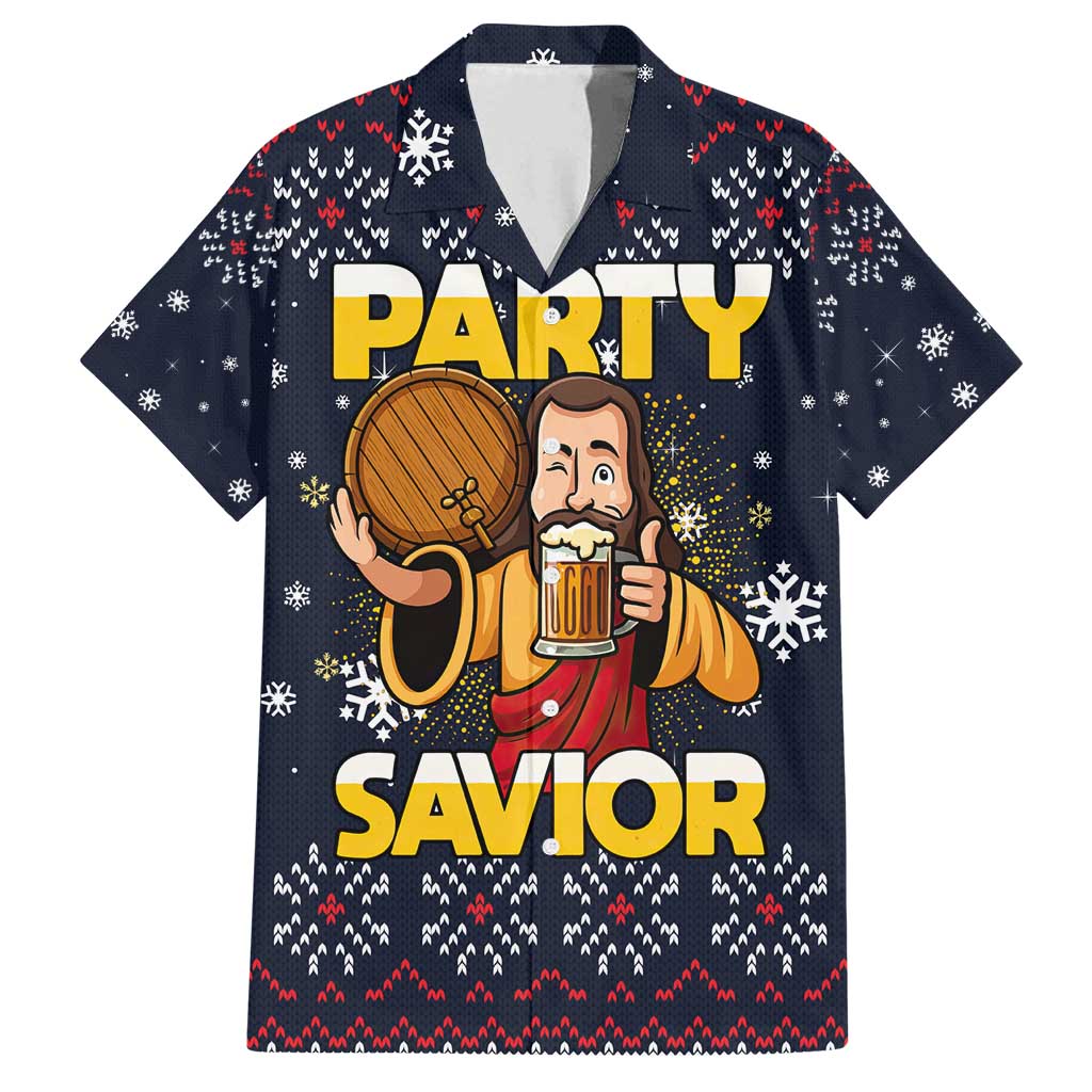 Jesus Party Savior Christmas Family Matching Puletasi and Hawaiian Shirt Funny Xmas Holiday Patterns - Wonder Print Shop