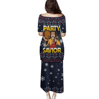 Jesus Party Savior Christmas Family Matching Puletasi and Hawaiian Shirt Funny Xmas Holiday Patterns - Wonder Print Shop