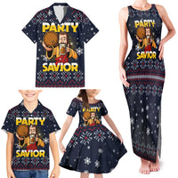 Jesus Party Savior Christmas Family Matching Tank Maxi Dress and Hawaiian Shirt Funny Xmas Holiday Patterns - Wonder Print Shop