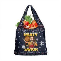 Jesus Party Savior Christmas Grocery Bag Funny Xmas Holiday Patterns - Wonder Print Shop