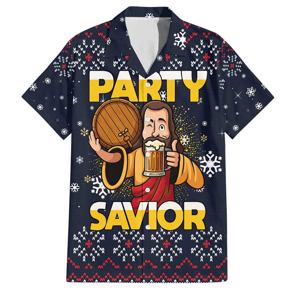 Jesus Party Savior Christmas Hawaiian Shirt Funny Xmas Holiday Patterns - Wonder Print Shop