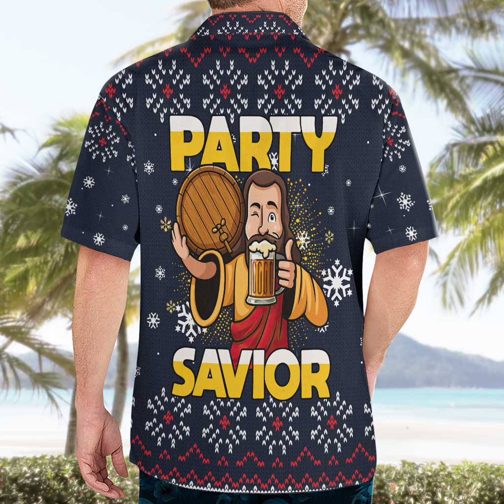 Jesus Party Savior Christmas Hawaiian Shirt Funny Xmas Holiday Patterns - Wonder Print Shop