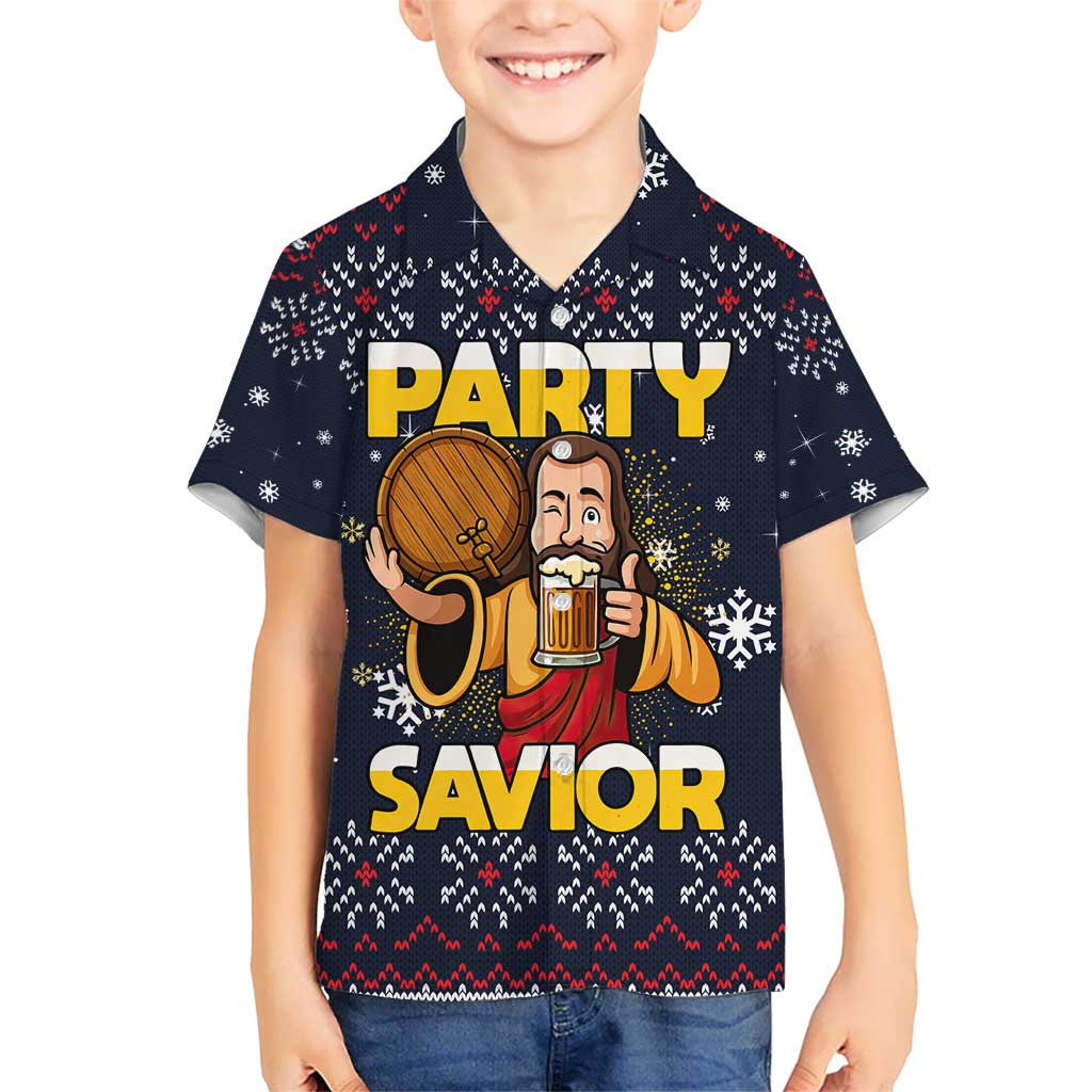 Jesus Party Savior Christmas Hawaiian Shirt Funny Xmas Holiday Patterns - Wonder Print Shop