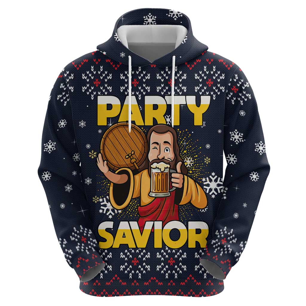 Jesus Party Savior Christmas Hoodie Funny Xmas Holiday Patterns - Wonder Print Shop