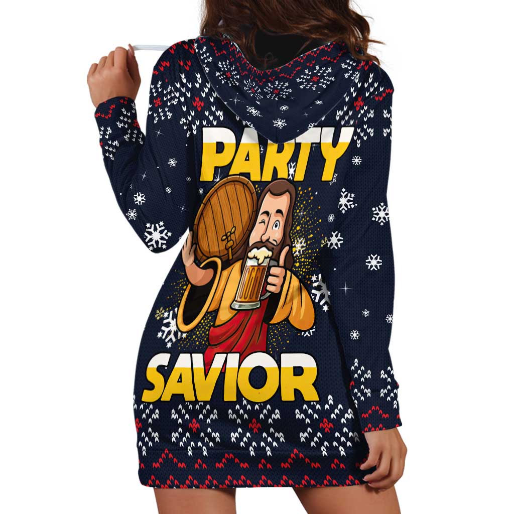 Jesus Party Savior Christmas Hoodie Dress Funny Xmas Holiday Patterns - Wonder Print Shop
