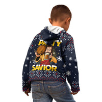 Jesus Party Savior Christmas Kid Hoodie Funny Xmas Holiday Patterns - Wonder Print Shop