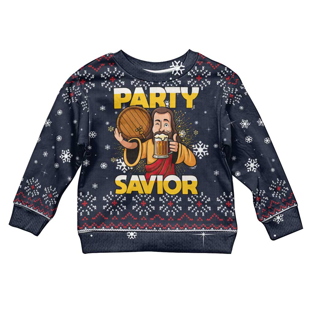 Jesus Party Savior Christmas Kid Ugly Christmas Sweater Funny Xmas Holiday Patterns - Wonder Print Shop