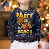 Jesus Party Savior Christmas Kid Ugly Christmas Sweater Funny Xmas Holiday Patterns - Wonder Print Shop