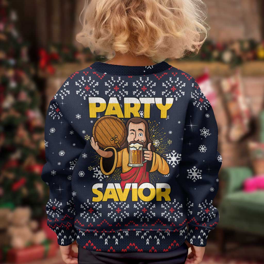 Jesus Party Savior Christmas Kid Ugly Christmas Sweater Funny Xmas Holiday Patterns - Wonder Print Shop