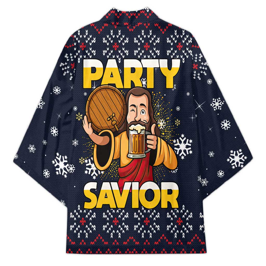 Jesus Party Savior Christmas Kimono Funny Xmas Holiday Patterns - Wonder Print Shop
