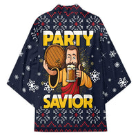 Jesus Party Savior Christmas Kimono Funny Xmas Holiday Patterns - Wonder Print Shop