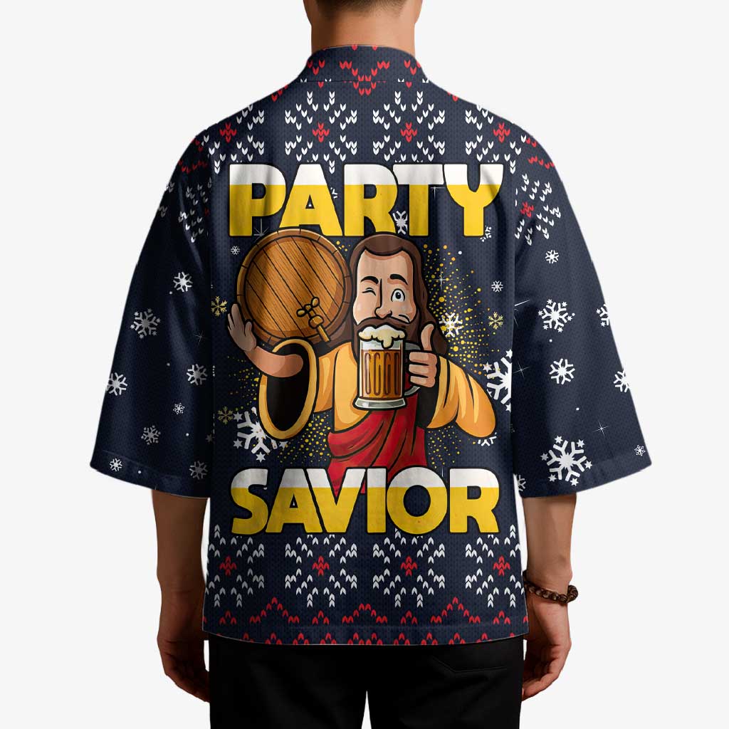 Jesus Party Savior Christmas Kimono Funny Xmas Holiday Patterns - Wonder Print Shop