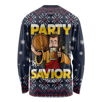 Jesus Party Savior Christmas Long Sleeve Shirt Funny Xmas Holiday Patterns - Wonder Print Shop