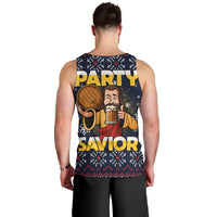 Jesus Party Savior Christmas Men Tank Top Funny Xmas Holiday Patterns - Wonder Print Shop