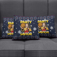 Jesus Party Savior Christmas Pillow Cover Funny Xmas Holiday Patterns - Wonder Print Shop