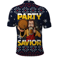 Jesus Party Savior Christmas Polo Shirt Funny Xmas Holiday Patterns - Wonder Print Shop