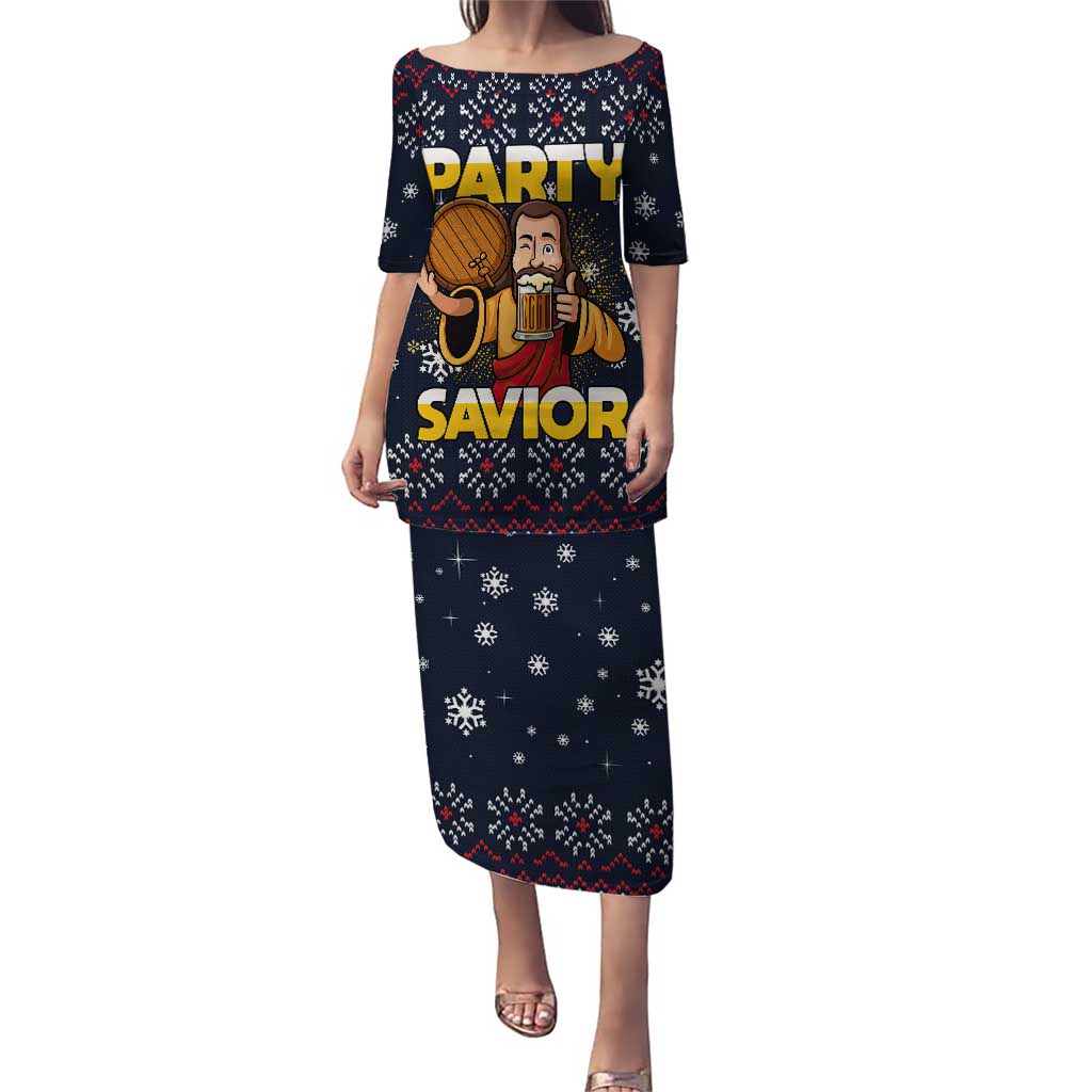Jesus Party Savior Christmas Puletasi Funny Xmas Holiday Patterns - Wonder Print Shop