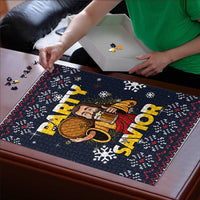 Jesus Party Savior Christmas Puzzle Funny Xmas Holiday Patterns - Wonder Print Shop