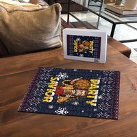 Jesus Party Savior Christmas Puzzle Funny Xmas Holiday Patterns - Wonder Print Shop