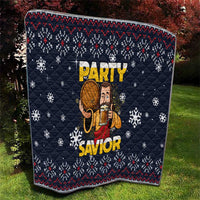 Jesus Party Savior Christmas Quilt Funny Xmas Holiday Patterns - Wonder Print Shop