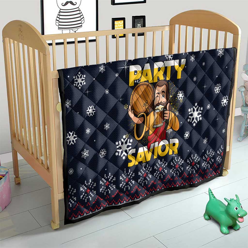 Jesus Party Savior Christmas Quilt Funny Xmas Holiday Patterns - Wonder Print Shop