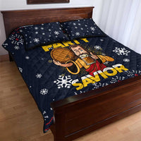 Jesus Party Savior Christmas Quilt Bed Set Funny Xmas Holiday Patterns - Wonder Print Shop