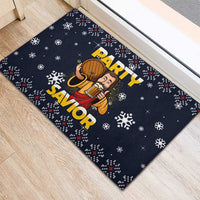 Jesus Party Savior Christmas Rubber Doormat Funny Xmas Holiday Patterns - Wonder Print Shop