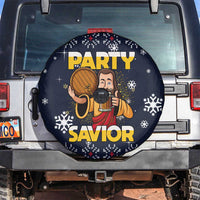 Jesus Party Savior Christmas Spare Tire Cover Funny Xmas Holiday Patterns - Wonder Print Shop