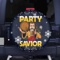 Jesus Party Savior Christmas Spare Tire Cover Funny Xmas Holiday Patterns - Wonder Print Shop