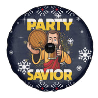 Jesus Party Savior Christmas Spare Tire Cover Funny Xmas Holiday Patterns - Wonder Print Shop