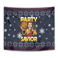 Jesus Party Savior Christmas Tapestry Funny Xmas Holiday Patterns - Wonder Print Shop