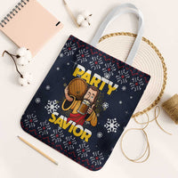 Jesus Party Savior Christmas Tote Bag Funny Xmas Holiday Patterns - Wonder Print Shop