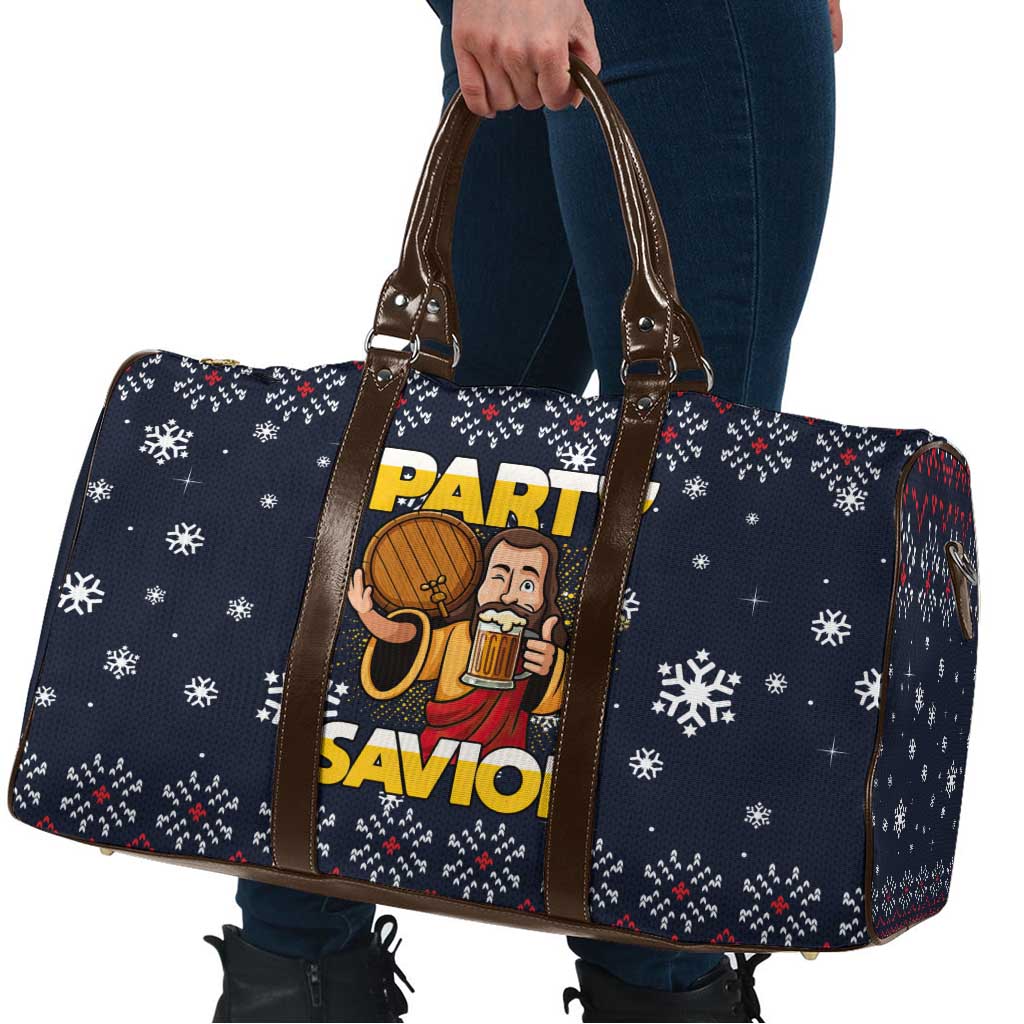 Jesus Party Savior Christmas Travel Bag Funny Xmas Holiday Patterns - Wonder Print Shop