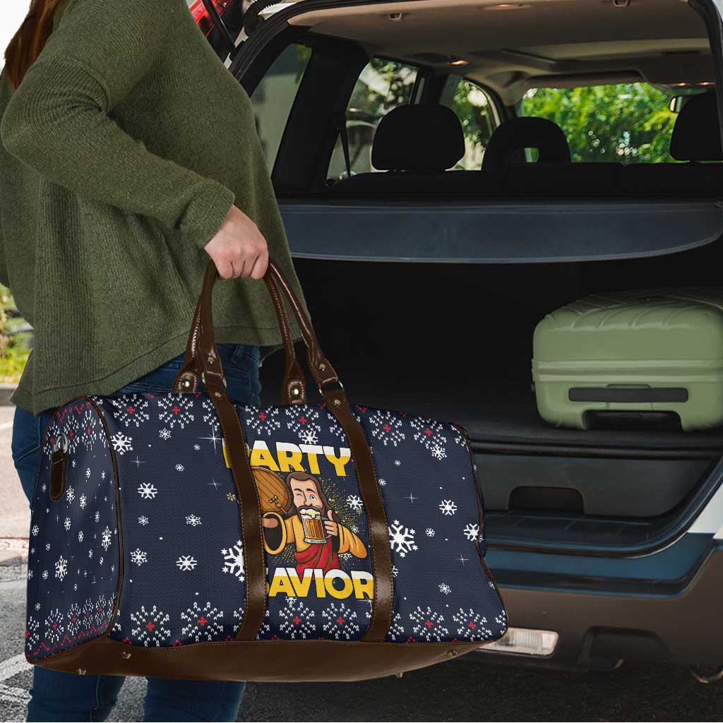 Jesus Party Savior Christmas Travel Bag Funny Xmas Holiday Patterns - Wonder Print Shop