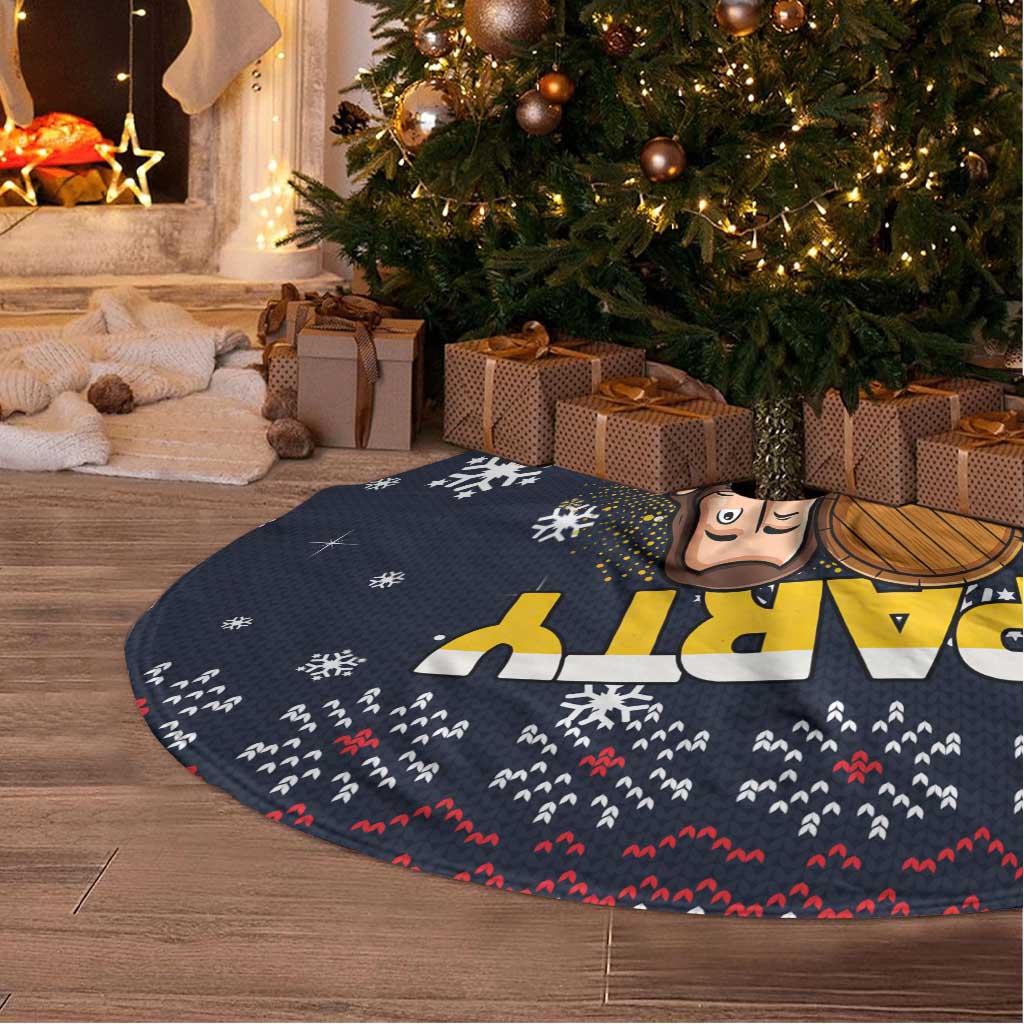 Jesus Party Savior Christmas Tree Skirt Funny Xmas Holiday Patterns - Wonder Print Shop
